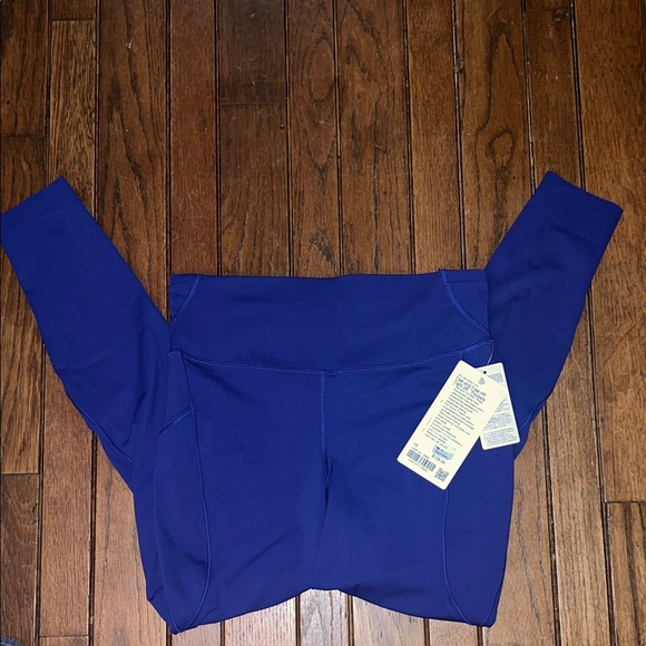 Lululemon Fast and Free Leggings w/ Pockets 28” Deep Sea Blue Size 10 NWT - Picture 9 of 9